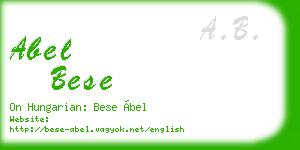 abel bese business card